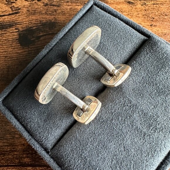 David Yurman Royal Cord Cufflinks w/ Black Diamonds - Picture 8 of 15